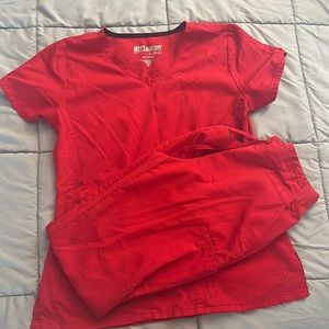 Red Greys Anatomy Scrubs